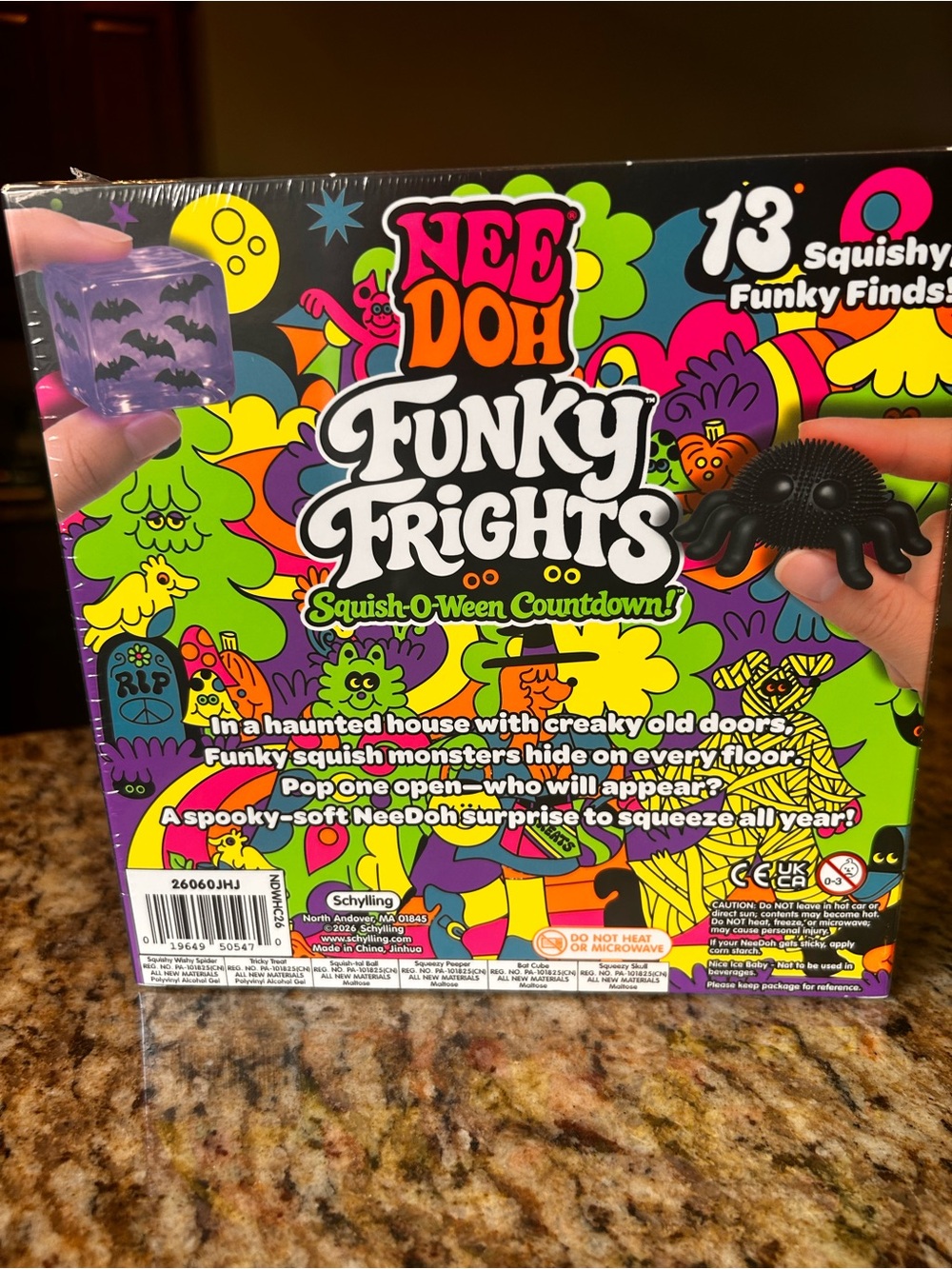 Needoh Funky Frights Squish-O-Ween Countdown - Neon Multi. New. Authentic - Picture 2 of 2